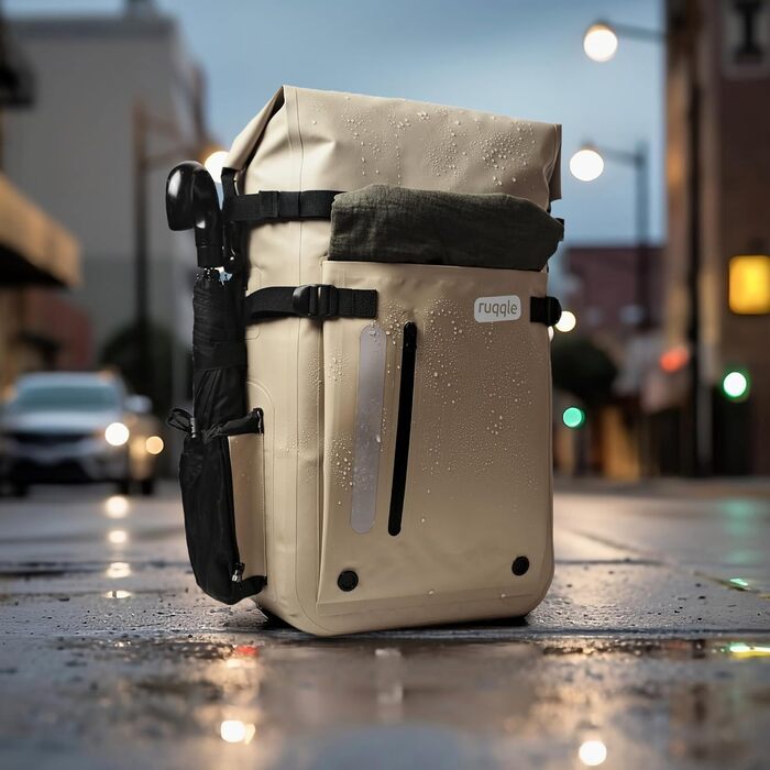 Водонепроникний рюкзак Ruqqle 30 л, багатофункціональний, RollTop, для пляжу, подорожей, риболовлі, мотоцикла, кемпінгу, каякінгу, кану