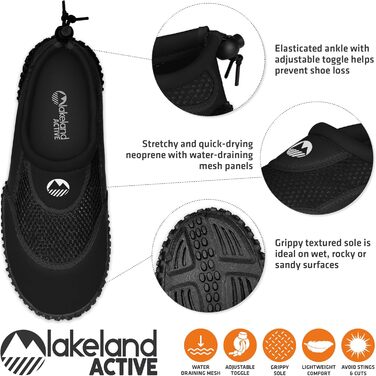Активні аквашузи Lakeland Active Eden для жінок та дівчаток (38 EU, Ultra Black)