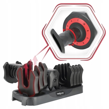 Регульовані чавунні гантелі Activ/Space 1 x 10 кг