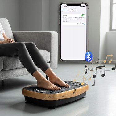 Вібраційна платформа Boste — масажер для тренувань з пультом керування та еластичними стрічками