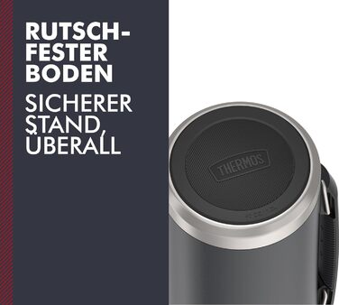 Термос Thermos Icon 1,2 л графітовий, ізольована пляшка з чашкою, тримає тепло/холод 24 години, BPA-free, для напоїв, зручна ручка, придатний для миття в посудомийці