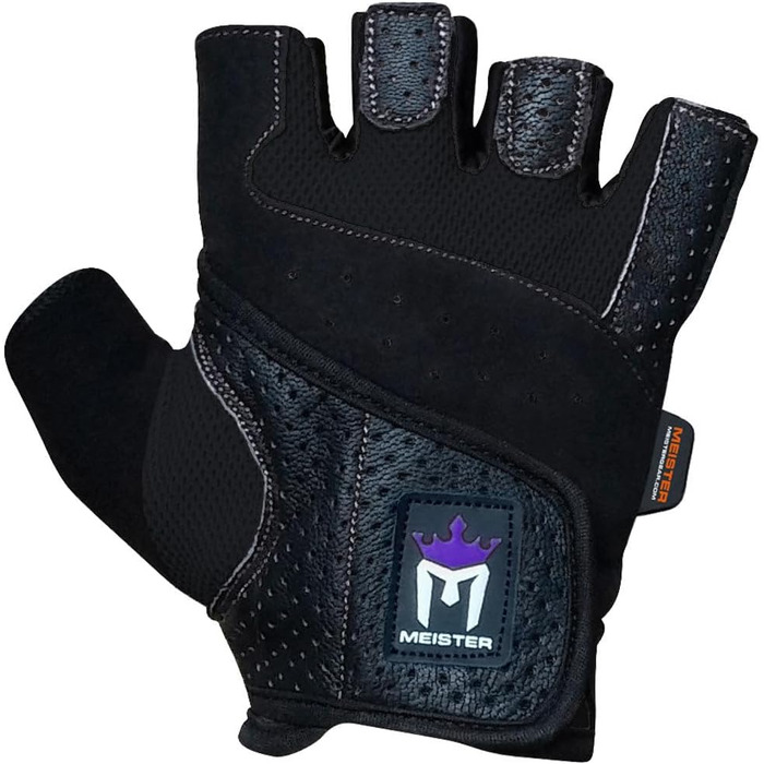Рукавички для важкої атлетики Meiter Fit Grip з Amara-шкірою (Чорний, XS)