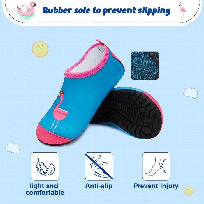 Дитячі шльопанці для плавання WateLves: шльопанці для басейну, пляжу та води (32/33 EU, Hln Blue)