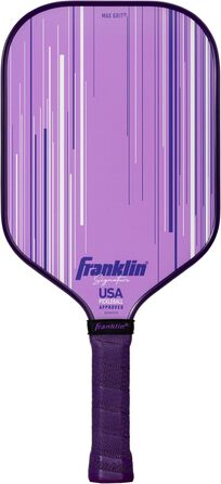 Професійна ракетка для піклболу Franklin Sports Signature Series з покриттям MaxGrit, поліпропіленовий сердечник 13/16 мм, для турнірів, сертифікована USAPA