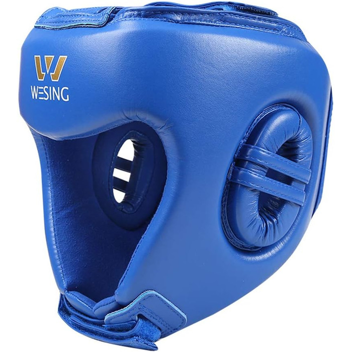 Шолом боксерський WESING AIBA для аматорських змагань, синій, розмір L