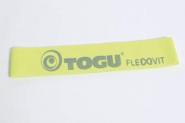 TOGU FLEXVIT Mini Фітнес-стрічка, еспандер-петля для тренувань, 3 рівні опору, жовта / легка, для фітнесу та реабілітації