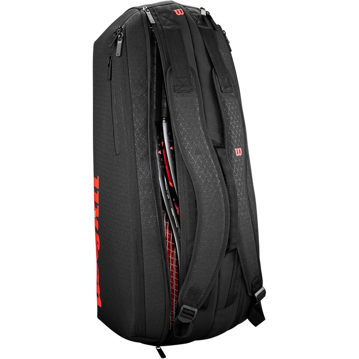 Сумка для тенісу Wilson Clash V3 Super Tour, чорний/інфрачервоний, вміщує до 6 ракеток