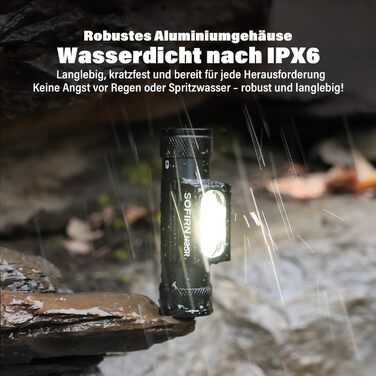 Налобний ліхтар Sofirn H35R з LED та червоним світлом 660nm, 1500 люмен, 10 режимів, водонепроникний IP68, для бігу, риболовлі та інших активностей