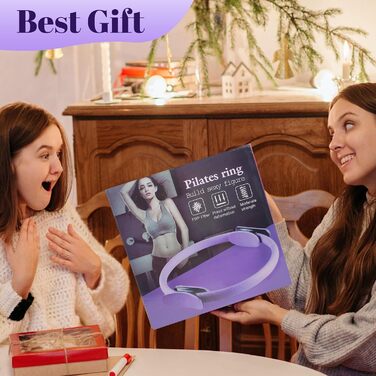 Кільце для пілатесу та йоги з подвійними ручками, фіолетове. Для тренування ніг, рук та стегон. Допомагає схуднути