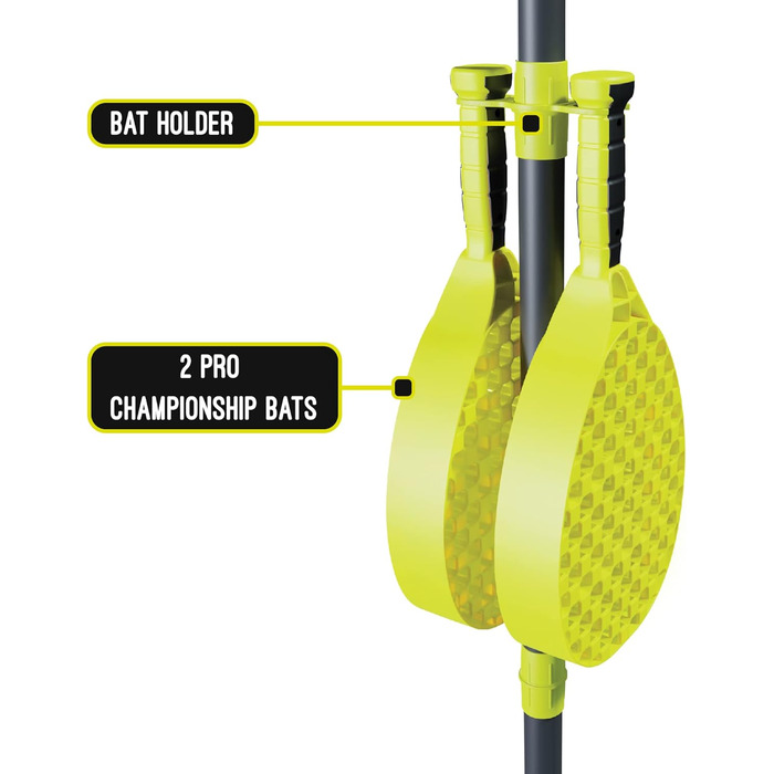 Swingball PRO-Set: ігровий набір для всіх поверхонь, від 6 років, справжній тенісний м'яч та 2 ракетки, регульована висота до 1,8 м