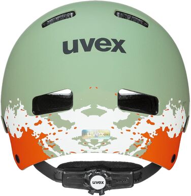 Дитячий велосипедний шолом uvex kid 3 cc, 51-55 см, мохово-зелений/пісочний матовий, міцний, з індивідуальним регулюванням і вентиляцією