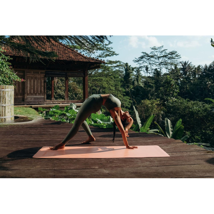 Еко-йога-мат Yoga Design Lab Infinity Diamond Align Coral 5 мм, антиковзкий, з ременем для перенесення