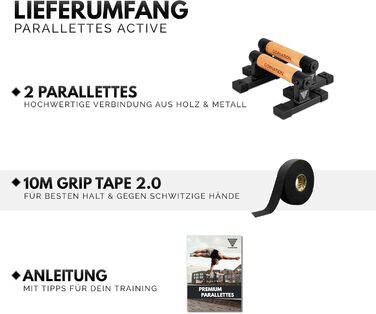 Дерев'яні паралетси з Grip Tape для каллістеніки, стійки на руках, віджимань, домашнього та вуличного фітнесу