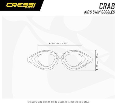 Маска для плавання Cressi Crab (Краб) для хлопчиків 2-7 років, прозора блакитна лінза - Made in Italy