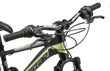 Дитячий гірський велосипед BIKESTAR 24 дюйми, алюмінієва рама, 21 швидкість Shimano, дискові гальма, для дітей від 9 років, синій