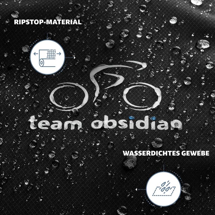 Чохли для велосипедів Team Obsidian Ripstop 300D | Захист від негоди та зручний транспорт | Для 1-3 велосипедів | Чорний & Сірий