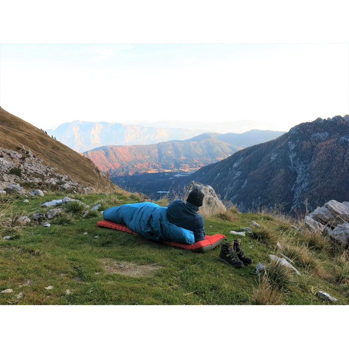 Спальний мішок Aven Peak 230 см - зимовий, екстремальний (-32°C), з'єднується, блакитний - для кемпінгу, парний