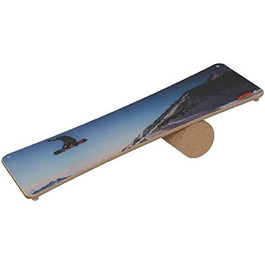 Балансборд Pedalo Rola-Bola Design Natural 340x990 мм, ролик 150 Snow, для скейтборду та тренування рівноваги