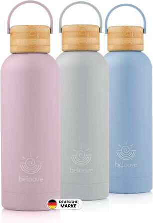 Термос-бутилка beloove з нержавіючої сталі, BPA Free, подвійні стінки, не протікає, для газованої води, стійке до подряпин покриття, 500/750 мл