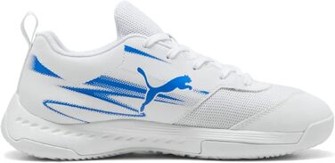 Дитячі унісекс кросівки PUMA Varion Li Jr для залу (Indoor Court Shoe), білі/блакитні, розмір 38 EU