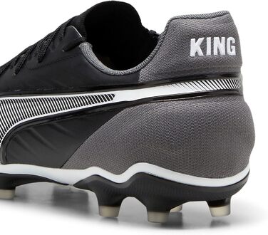 Кросівки футбольні PUMA King Match Fg/Ag, 40 EU, чорно-білі, сірі