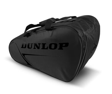 Сумка для падел Dunlop Club Black/Silver 55x30x30 см - Оригінальна спортивна сумка для ракет та аксесуарів