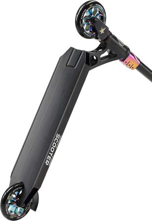 Трюковий самокат STAR SCOOTER Pro Sport 120мм для дітей від 7 років і дорослих, алюмінієвий, чорний/хром, напівпрофесійний