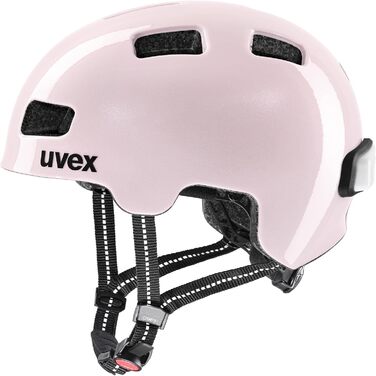 Дитячий велосипедний шолом Uvex HLMT 4 Reflexx, LED, 55-58 см, рожевий, легкий, регульований розмір