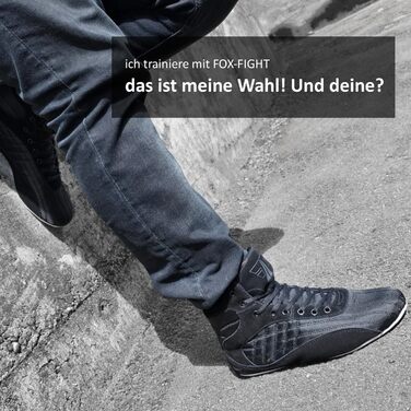 FOX-FIGHT Кросівки для бойових мистецтв | Для жінок та чоловіків | Дихаючі, гнучкі | Замша | Кросівки для боротьби | Атлетика, фітнес, бодібілдинг (44 EU, Чорний)