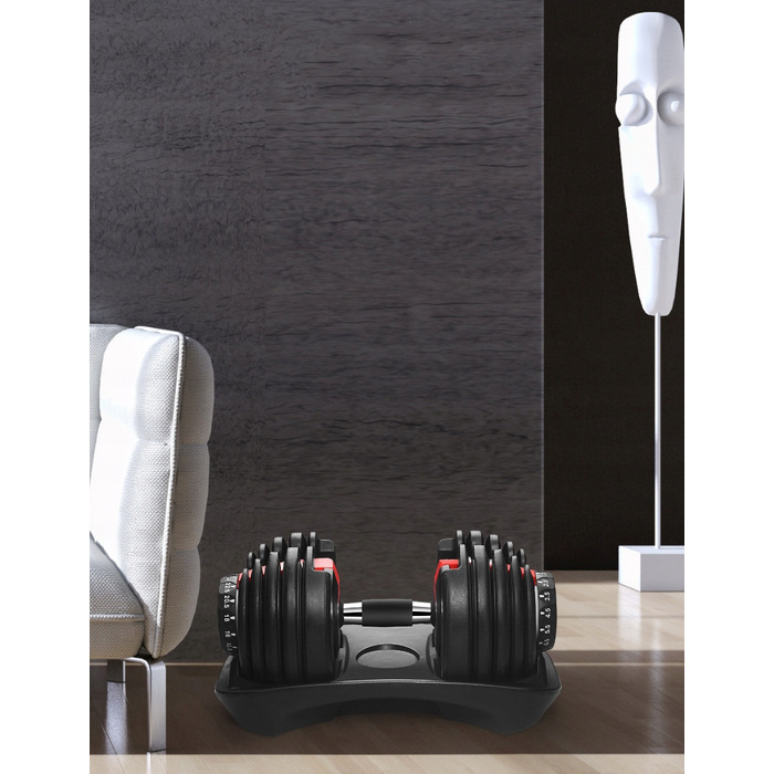 Регульовані обгумовані гантелі Fitli 1 x 24 кг