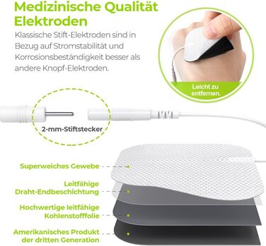 Пристрій TENS EMS AUVON: 2 канали, 24 режими, 12 електродів для зняття болю та масажу спини та шиї