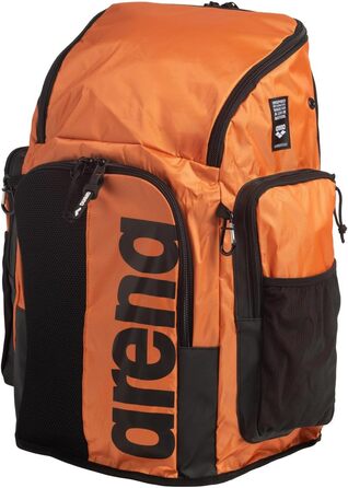 Рюкзак Arena Team Backpack 45 л, спортивний, для плавання і подорожей, з відділенням для мокрого одягу, посилене дно, помаранчевий Sunset Chevron