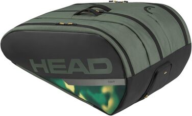Тенісна сумка HEAD Tour Racquet Bag XL для дорослих, унісекс, тим'ян/банан, містка спортивна сумка для ракеток