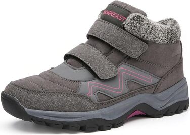 Зимові черевики VisionReast для чоловіків та жінок. Теплі, з підкладкою, снігоступи, трекінгові черевики, валенки, зимові чоботи. Неслизькі, Outdoor, з клямкою, 42 EU, сірі.