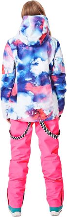 Комплект для сноубордингу та катання на лижах: вітро- та водонепроникний костюм SNHua+ (чорний, рожевий)