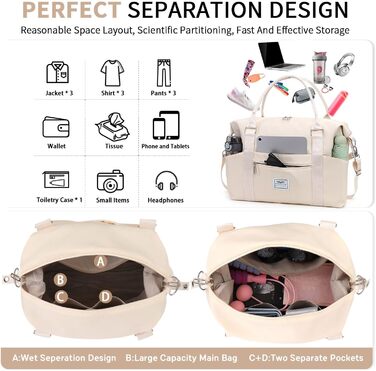 Спортивна сумка Daen FIORETTO: водонепроникна дорожня сумка-дуffel, ідеальна для подорожей та фітнесу, блакитна