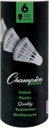Волан Champion Sports Nylon для залу (6 шт., різнокольорові/морська хвиля) - пластиковий волан для бадмінтону