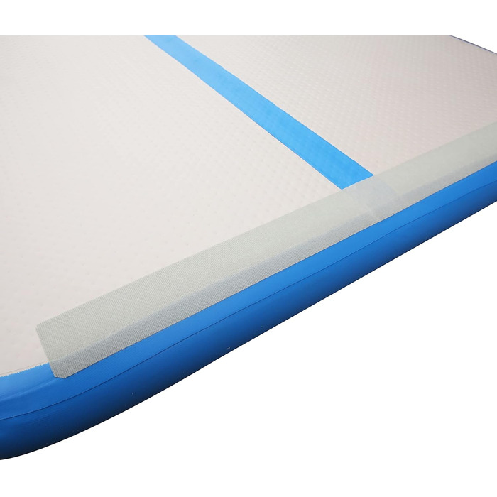 Гімнастичний надувний мат Air Track (300 x 100 x 10 см) блакитно-сірий, з електричною помпою