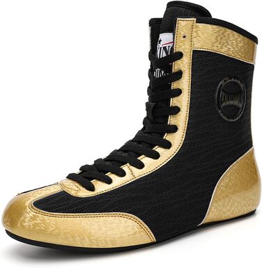 Чорно-золоті спортивні кросівки для кікбоксингу, Taekwondo, Wrestling, фітнесу. Легкі кросівки для чоловіків та жінок, 45 EU