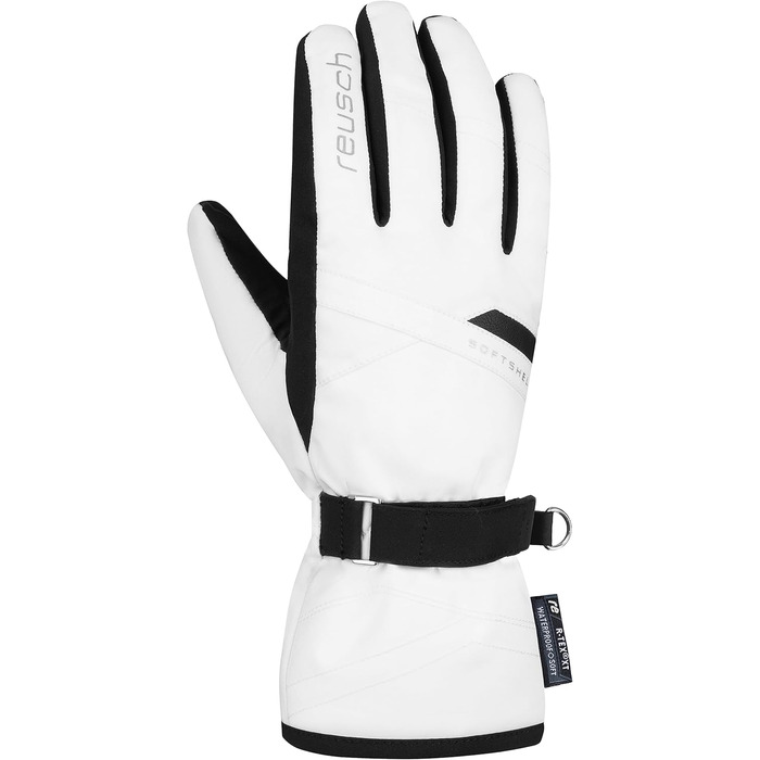 Жіночі рукавички Reusch Helena R-tex Xt, екстра теплі, водонепроникні, дихаючі, біло-чорні, розмір 6.5