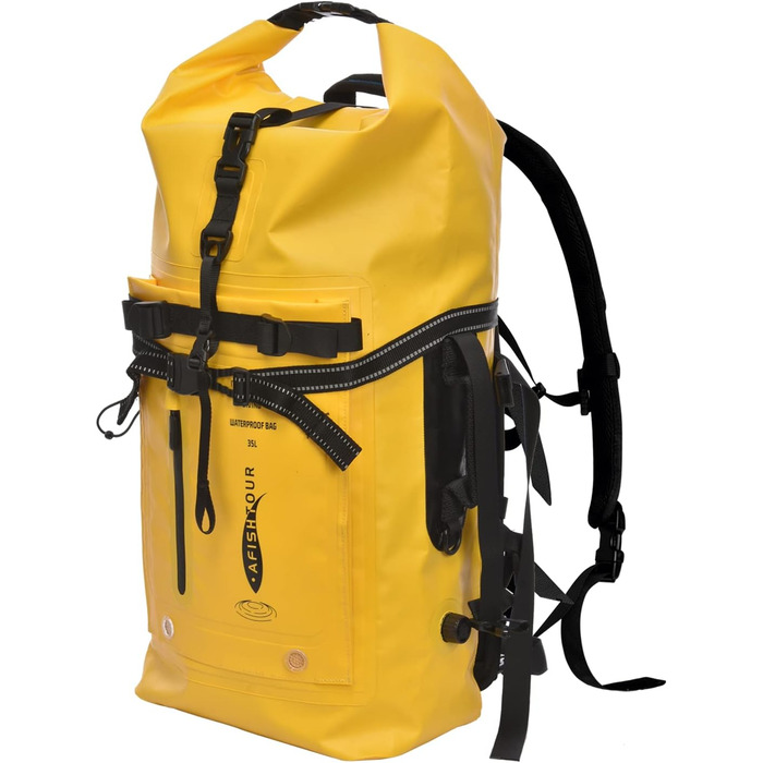 Водонепроникний рюкзак 35L для каякінгу, рафтингу та пляжу (жовтий)