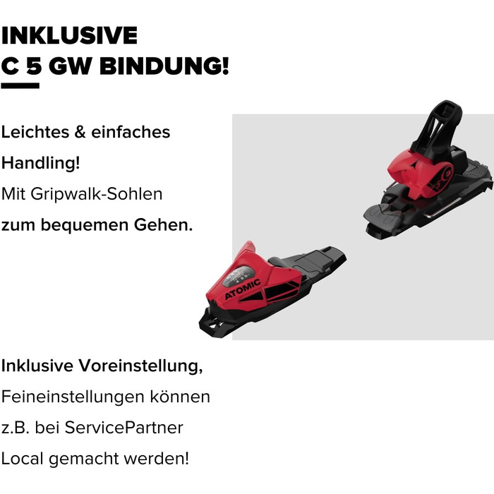 Дитячі гірськолижні палки ATOMIC Redster J2, червоні - для дітей 5-8 років, довжина 100-120 см, для початківців, фіксація I 110 см