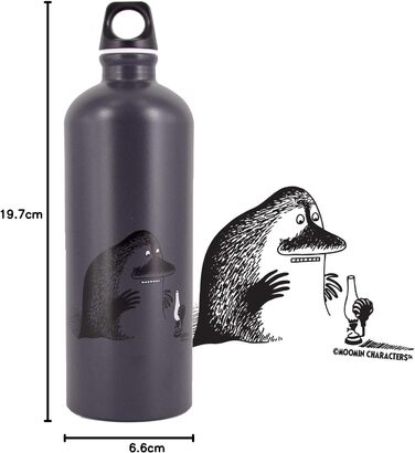 Дитяча алюмінієва пляшка SIGG Moomin Mörkö 1 л, легка, герметична, BPA-free, сертифікована, фіолетова