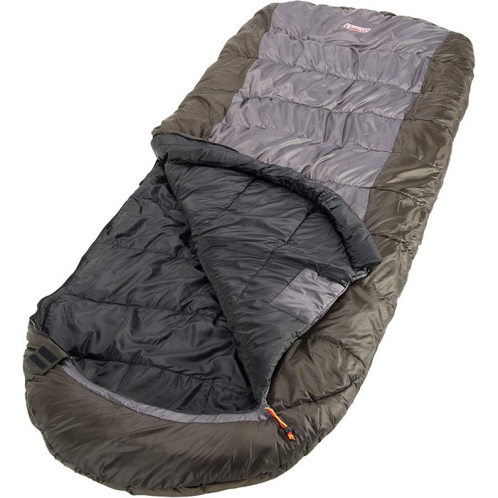 Сплячий мішок Coleman Big Basin -9°C: великий, для дорослих, з регульованою капюшоном та підкладкою з флісу