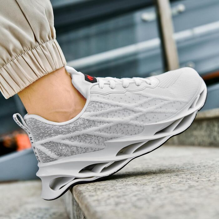 Кросівки Frysen для чоловіків та жінок: бігові, для вулиці та активного відпочинку. Дихаючі, спортивні кросівки 38-46 EU, розмір 43 EU, білі