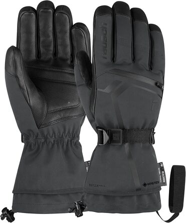 Лижні рукавички Reusch Down Spirit Gore-Tex, пухові, водонепроникні, дихаючі, дуже теплі, сірі/чорні, розмір 7