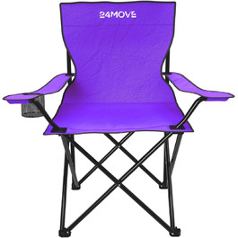 Складний стілець 24MOVE® для кемпінгу, риболовлі та відпочинку на природі (фіолетовий)