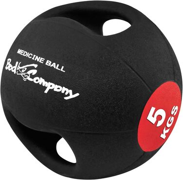 Медбол Bad Company Pro Grip з ручками, 3-10 кг, для фітнесу, одинично або в наборі