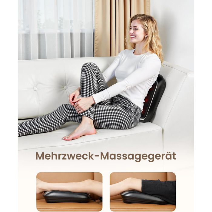 Масажер для ніг RENPHO з підігрівом, Shiatsu, електричний, 18 масажних роликів, для фасціїту п'ят, подарунок для жінок та чоловіків, розмір до 47, FM062