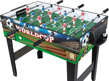 Дерев'яний ігровий стіл 4-в-1 Teorema: футбол, теніс, хокей, більярд. Розміри 96x86x68 см